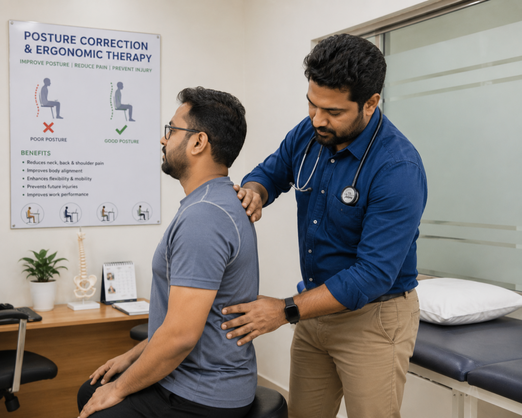 10. Posture Correction & Ergonomic Therapy
